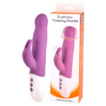 Purple 23.4 cm USB Rechargeable Rabbit Vibrator with Gyrating Tip