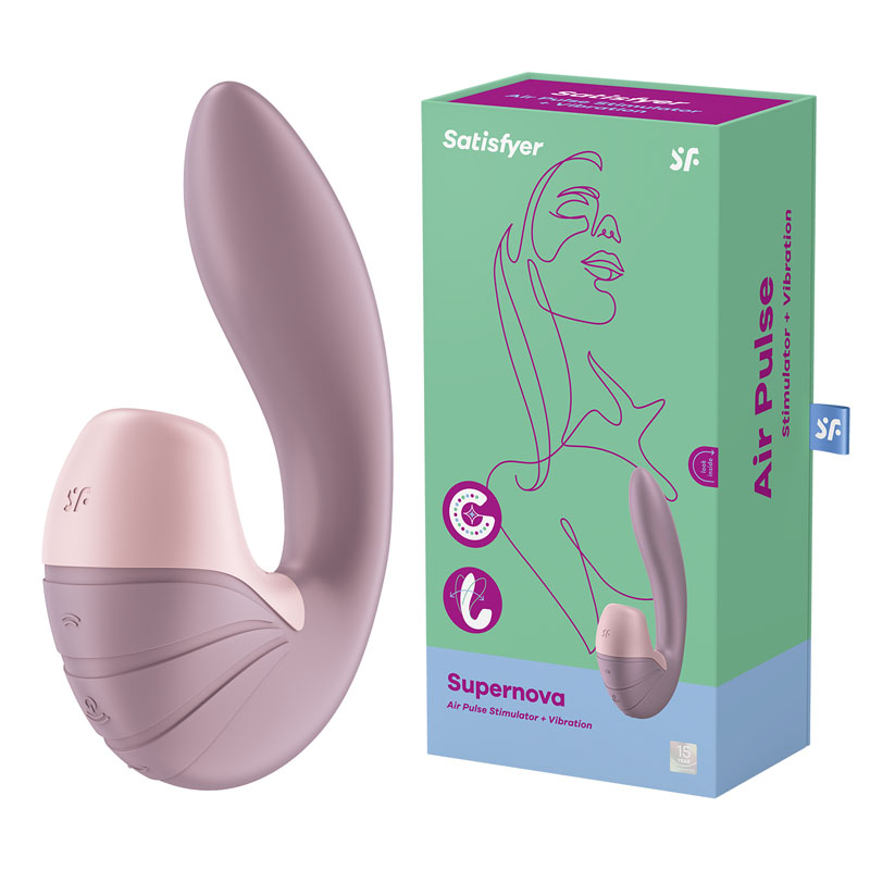 Old Rose USB Rechargeable Vibrator with Air Pulsation