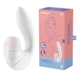 White USB Rechargeable Vibrator with Air Pulsation