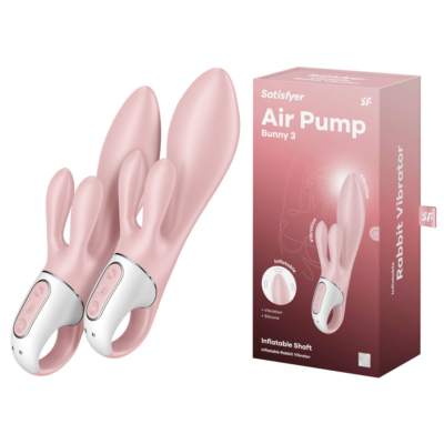 Pink USB Rechargeable Inflatable Rabbit Vibrator