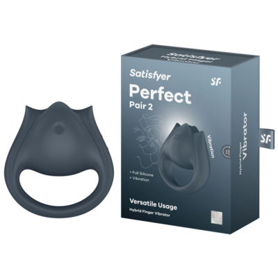 Grey USB Rechargeable Vibrating Couples Ring