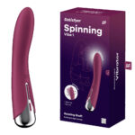 Red 17.8 cm USB Rechargeable Rotating Vibrator