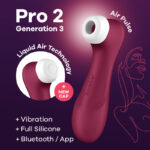Wine Red Touch-Free USB-Rechargeable Clitoral Stimulator