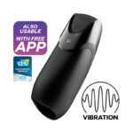 Black USB Rechargeable Masturbator with App Control