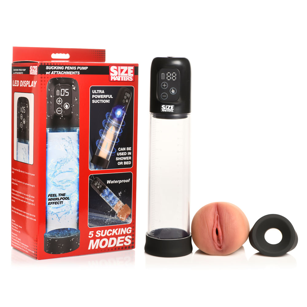 Clear USB Rechargeable Penis Pump