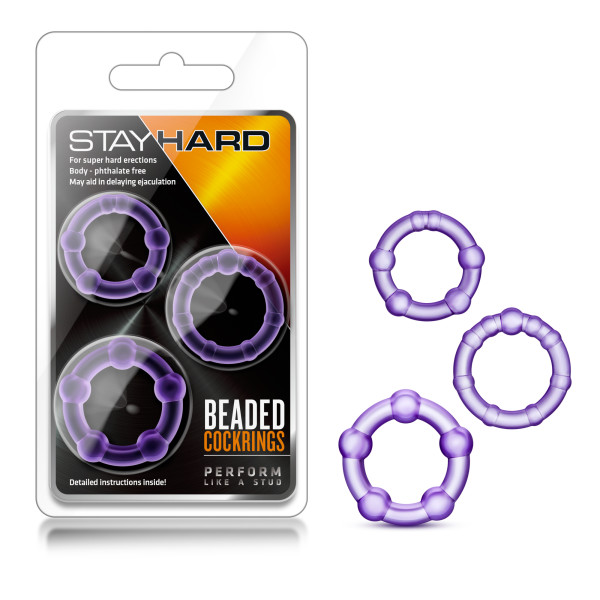 Purple Cock Rings - Set of 3 Sizes