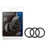 Black Medium Cock Rings - Set of 3