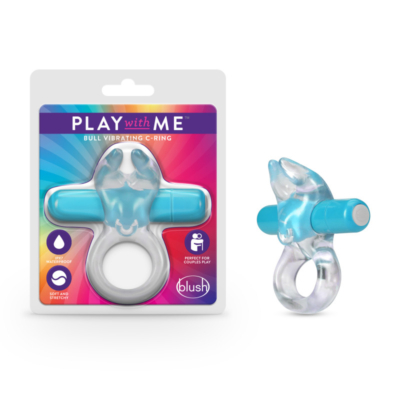 Clear/Blue Vibrating Cock Ring