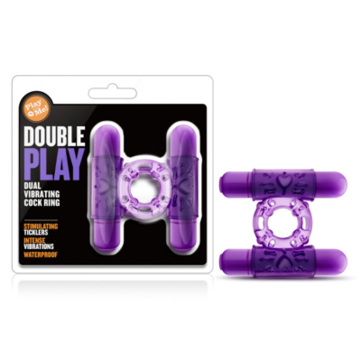 Purple Dual Vibrating Cock Ring