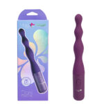 Purple 17.8 cm USB Rechargeable Beaded Vibrator