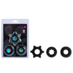 Black Silicone Cock Rings - Set of 3