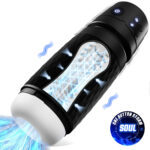 Black USB Rechargeable Sucking & Vibrating Auto Masturbator
