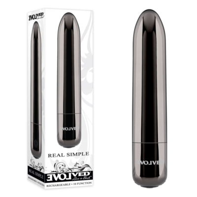 Black Chrome 10 cm USB Rechargeable Bullet
