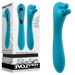 Blue 19.3 cm USB Rechargeable Dual Ended Massager