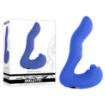 Purple 16.6 cm USB Rechargeable Vibrator with Tapping Stimulator