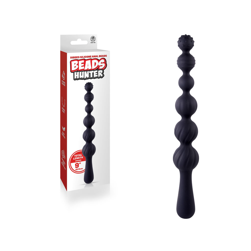 Black 22.9 cm Anal Beads