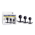 Black Butt Plugs with Weighted Balls - Set of 3 Sizes