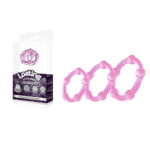 Pink Beaded Cock Rings - Set of 3 Sizes