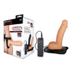 Flesh 21.5 cm Vibrating Hollow Strap-On