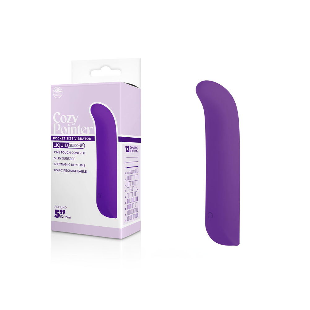 Purple 12.7 cm USB Rechargeable Mini Vibrator