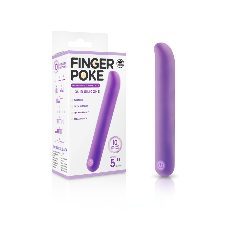 Purple 12.7 cm USB Rechargeable Bullet