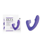 Purple 11.4 cm USB Rechargeable Vibrator with Flicking Clitoral Stimulator