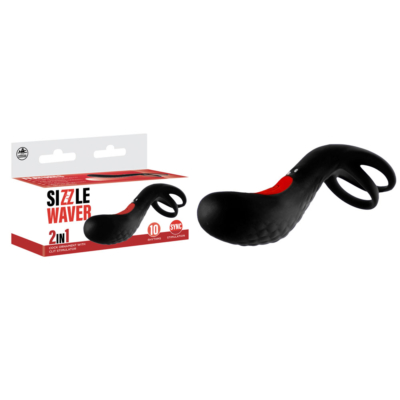 Black USB Rechargeable Vibrating Cock Ring