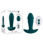 Grey 12.1 cm USB Rechargeable Tapping Anal Plug with Wireless Remote