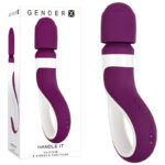 Purple/White USB Rechargeable Massager Wand