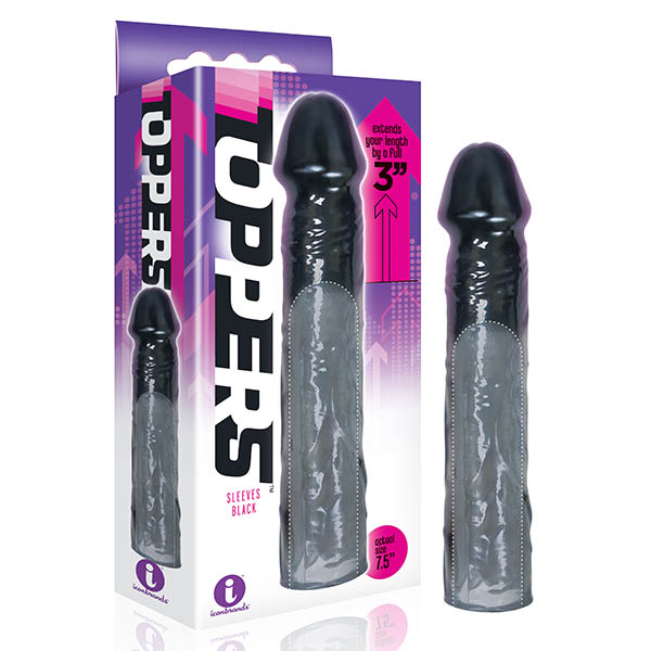 Black 7.6 cm (3'') Penis Extension Sleeve