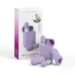 Purple Vibrating Finger Stimulators with Charging Pod