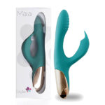 Green 21.6 cm USB Rechargeable Bendable Rabbit Vibrator