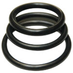 Black Rubber Cock Rings - Set of 3 Sizes