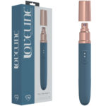 Blue 17.6 cm USB Rechargeable Vibrator with Lube Applicator