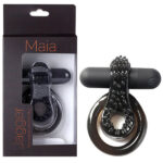 Black USB Rechargeable Vibrating Cock & Ball Ring