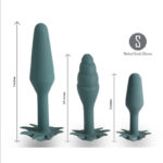 Hemp Green Butt Plugs - Set of 3 Sizes