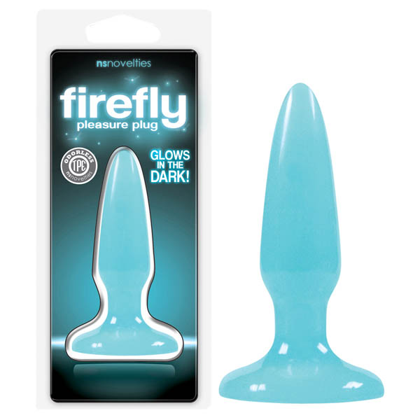 Glow-in-the-Dark Blue 8.1 cm (3.2'') Mini Butt Plug