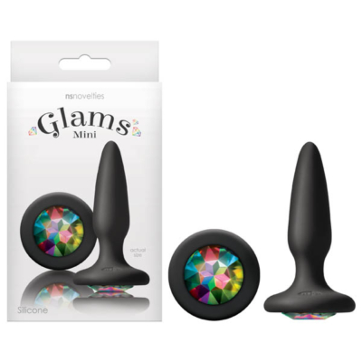 Black 8.4 cm (3.3'') Butt Plug with Sparkling Gem