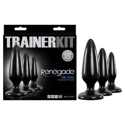 Black Butt Plugs - Set of 3 Sizes