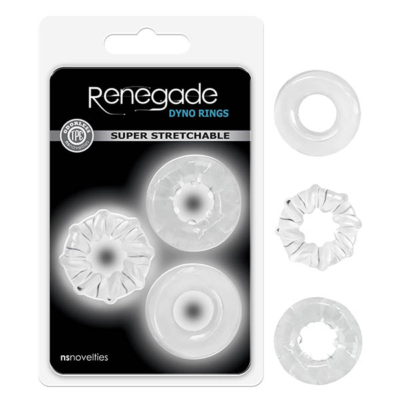 Clear Cock Rings - Set of 3