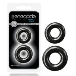 Black Cock Rings - Set of 2