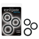 Black Cock Rings - Set of 3 Sizes