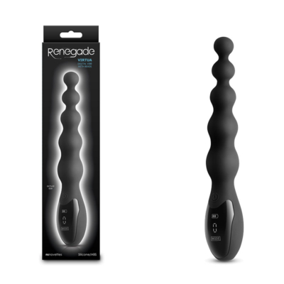 Black 23.9 cm USB Rechargeable Anal Vibrator