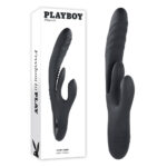 Black 26.4 cm USB Rechargeable Rabbit Vibrator