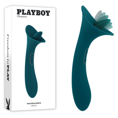 Teal 21.3 cm USB Rechargeable Vibrator with Flicking Tip