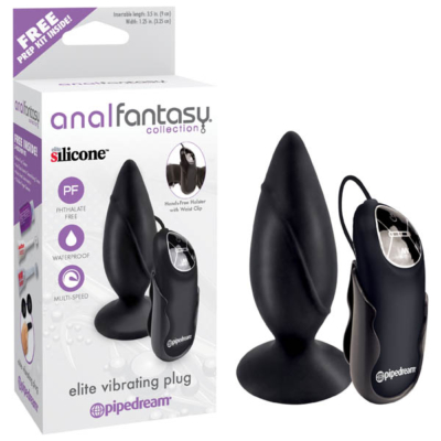 Black 9.5 cm (3.5'') Vibrating Butt Plug