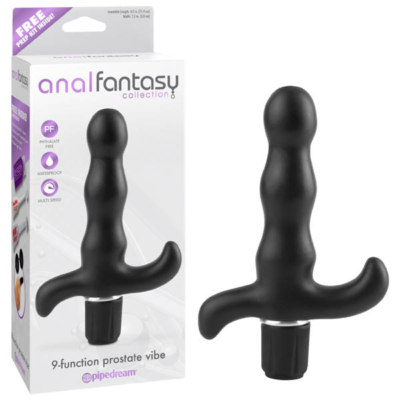 Black 11.4 cm (4.5'') Vibrating Prostate Massager
