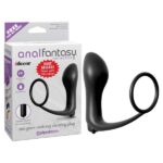 Black Vibrating Butt Plug with Cock Ring