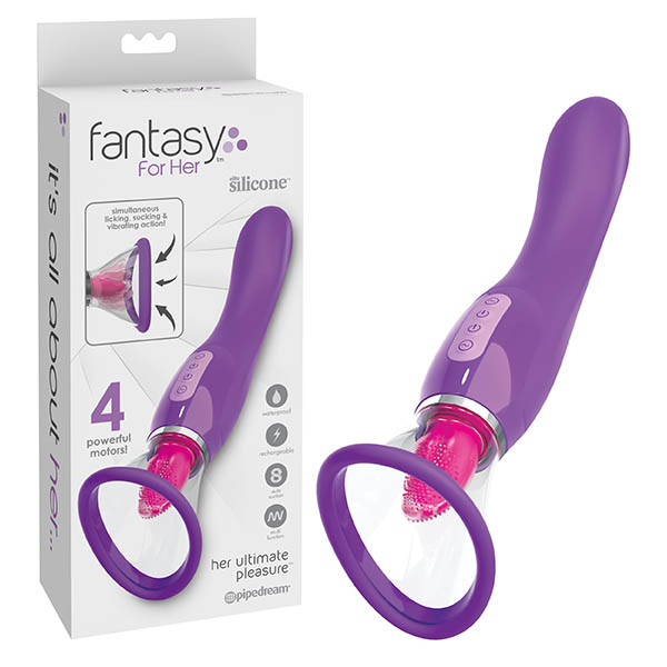 Purple USB Rechargeable Sucking & Flicking Stimulator