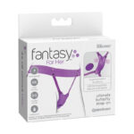 Purple USB Rechargeable Strap-On Stimulator